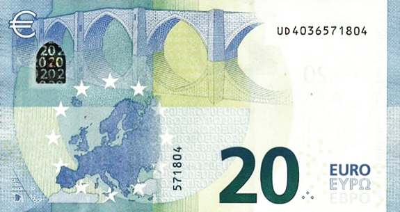 P22UD European Union - 20 Euro (2015-Draghi)